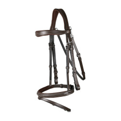 Kombiniertes Reithalfter mit Karabiner Dy'on Working Braun Kombiniertes Reithalfter mit Karabiner Dy'on Working Braun