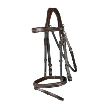 Kombiniertes Reithalfter mit Karabiner Dy'on Working Braun Kombiniertes Reithalfter mit Karabiner Dy'on Working Braun