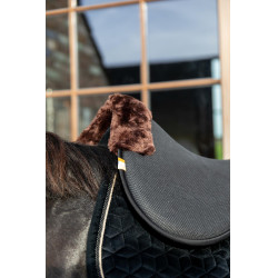 Anatomisches Stoßdämpfer-Pad Lammfell Kentucky Schwarz/Braun