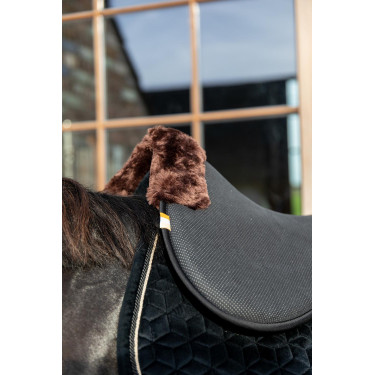 Anatomisches Stoßdämpfer-Pad Lammfell Kentucky Schwarz/Braun