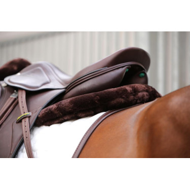 Anatomisches Stoßdämpfer-Pad Lammfell Kentucky Schwarz/Braun