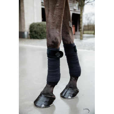 Polar-Fleece-Polo-Bandagen Basic Velvet Kentucky Schwarz