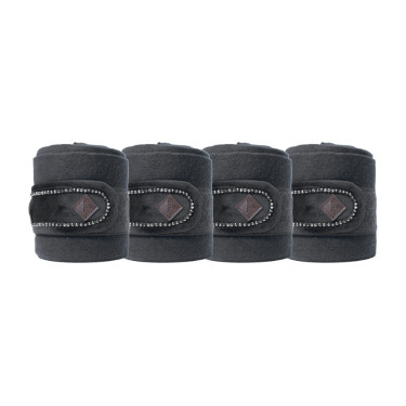 Polo-Bandagen Polar Fleece Velvet Pearls Kentucky Schwarz