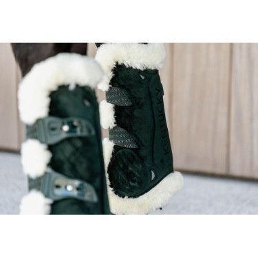 Gamaschen Bamboo Elastique Velvet veganes Lammfell Kentucky Dunkelgrün Gr&amp;amp;amp;amp;amp;amp;amp;amp;uuml;n