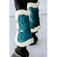 Guêtres Bamboo Élastique Velvet mouton vegan Kentucky Emeraude