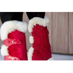 Gamaschen Bamboo Elastique Velvet veganes Lammfell Kentucky Rot