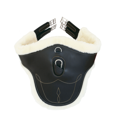 Gurt mit Schaffell Kentucky Schwarz