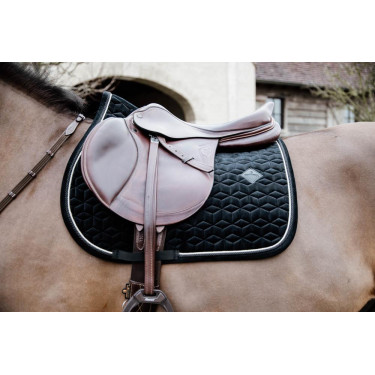 Satteldecke Basic Velvet Jumping Kentucky Schwarz