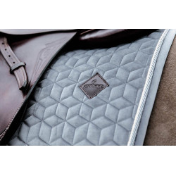 Satteldecke Basic Velvet Jumping Kentucky Grau Satteldecke Basic Velvet Jumping Kentucky Grau