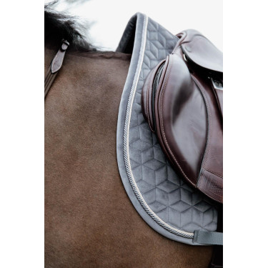 Satteldecke Basic Velvet Jumping Kentucky Grau Satteldecke Basic Velvet Jumping Kentucky Grau