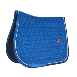 Satteldecke Basic Velvet Jumping Kentucky Marineblau