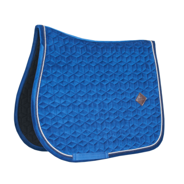 Satteldecke Basic Velvet Jumping Kentucky Marineblau