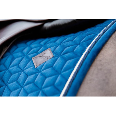 Satteldecke Basic Velvet Jumping Kentucky Marineblau