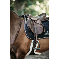 Satteldecke Fishbone Leather Jumping Kentucky Schwarz