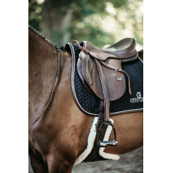 Satteldecke Fishbone Leather Jumping Kentucky Schwarz
