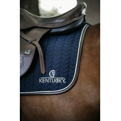 Satteldecke Fishbone Leather Jumping Kentucky Marineblau Satteldecke Fishbone Leather Jumping Kentucky Marineblau