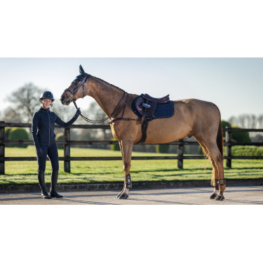 LeMieux Crystal Suede Close Contact Schabracke Marineblau