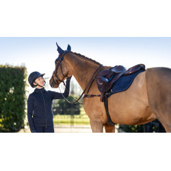 LeMieux Crystal Suede Close Contact Schabracke Marineblau