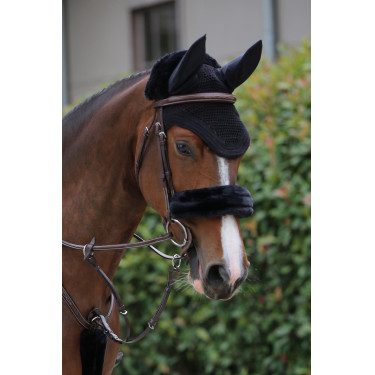 Kinnpolsterschutz aus Schaffell Kentucky Schwarz
