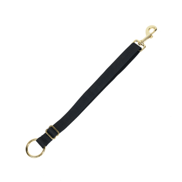 Nylon-Anbindestrick mit Karabiner und langem Ring Kentucky Schwarz Nylon-Anbindestrick mit Karabiner und langem Ring Kentucky Schwarz