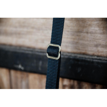 Nylon-Anbindestrick mit Karabiner und langem Ring Kentucky Schwarz Nylon-Anbindestrick mit Karabiner und langem Ring Kentucky Schwarz