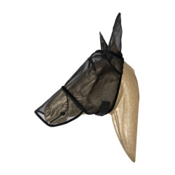 Klassische Fliegenmaske mit Ohren und Nasenschutz Kentucky Schwarz