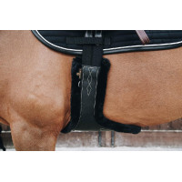 Abnehmbares Lammfell für Kentucky Bauchgurte Schwarz Abnehmbares Lammfell für Kentucky Bauchgurte Schwarz