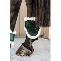 Sehnenstreichkappen junge Pferde Velvet veganes Lammfell Kentucky Dunkelgrün Gr&uuml;n