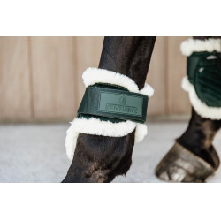 Sehnenstreichkappen junge Pferde Velvet veganes Lammfell Kentucky Dunkelgrün Gr&uuml;n