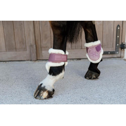 Sehnenstreichkappen junge Pferde Velvet veganes Lammfell Kentucky Altrosa