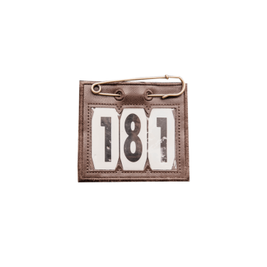 PVC-Nummernhalter mit Sicherheitsnadel Kentucky Braun