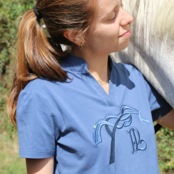 Polo Iliana Pénélope Blau / Grau