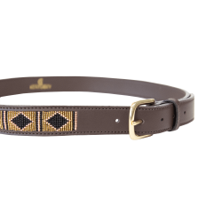 Handgefertigter Perlengürtel Kentucky Gold