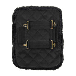 Gepolsterte Brustverlängerung veganes Schaffell Kentucky Schwarz