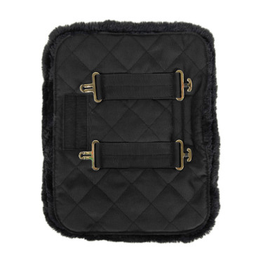 Gepolsterte Brustverlängerung veganes Schaffell Kentucky Schwarz