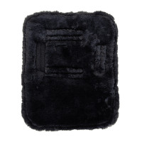 Gepolsterte Brustverlängerung veganes Schaffell Kentucky Schwarz