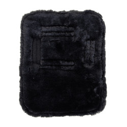 Gepolsterte Brustverlängerung veganes Schaffell Kentucky Schwarz