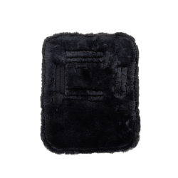 Gepolsterte Brustverlängerung veganes Schaffell Kentucky Schwarz