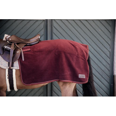 Couvre-reins Carré Heavy Fleece Kentucky Bordeaux