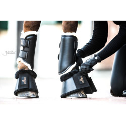 Geschlossene Gamaschen Leder vorne Kentucky Schwarz Geschlossene Gamaschen Leder vorne Kentucky Schwarz