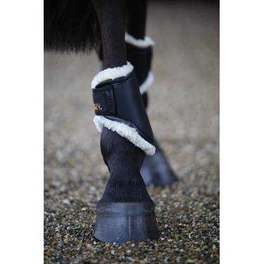 Geschlossene Gamaschen Hintere kurze Leder Kentucky Schwarz