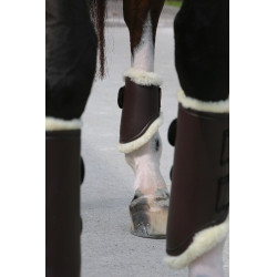 Geschlossene Gamaschen Hintere kurze Leder Kentucky Braun