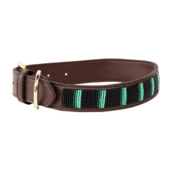 Handgefertigte Perlen-Hundehalsband Kentucky Schwarz Handgefertigte Perlen-Hundehalsband Kentucky Schwarz
