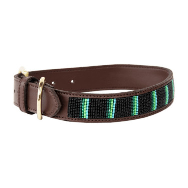 Handgefertigte Perlen-Hundehalsband Kentucky Schwarz Handgefertigte Perlen-Hundehalsband Kentucky Schwarz