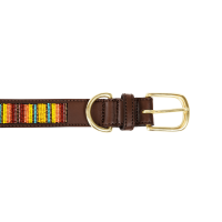 Handgefertigte Perlen-Hundehalsband Kentucky Silber Handgefertigte Perlen-Hundehalsband Kentucky Silber