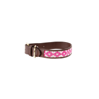 Handgefertigte Perlen-Hundehalsband Kentucky Silber Handgefertigte Perlen-Hundehalsband Kentucky Silber