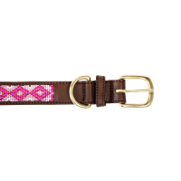 Handgefertigte Perlen-Hundehalsband Kentucky Silber Handgefertigte Perlen-Hundehalsband Kentucky Silber