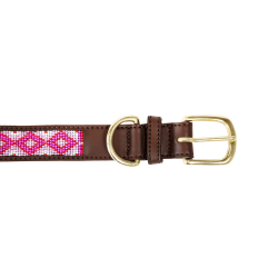 Handgefertigte Perlen-Hundehalsband Kentucky Pink Rosa Handgefertigte Perlen-Hundehalsband Kentucky Pink Rosa