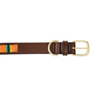 Handgefertigte Perlen-Hundehalsband Kentucky Silber