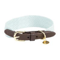 Jacquard-Hundehalsband Kentucky Hellblau